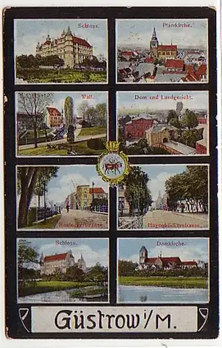 07354 Mehrbild Ak Güstrow in Mecklenburg um 1920