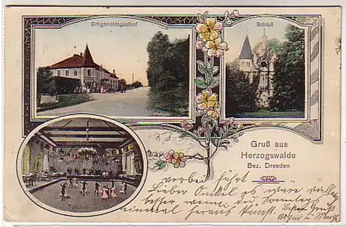 07306 Ak Gruß aus Herzogswalde Bez. Dresden 1909