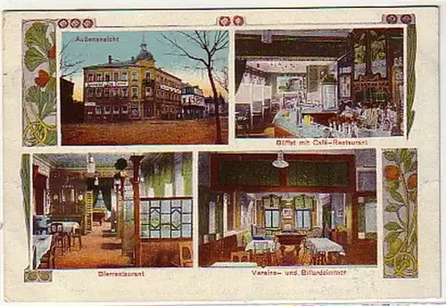 07291 Ak Müllen Bez. Dresden Schrens Restaurant 1917