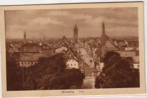 07290 Ak Straubing Totalansicht um 1930