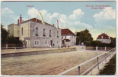 07287 Ak Gross Sedlitz Gasthof Roi. Jardin vers 1910
