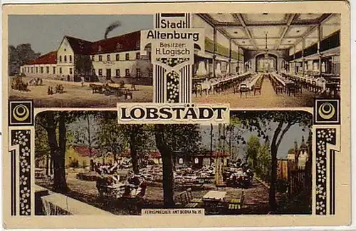 07284 Ak Lobstädt Gasthof "Ville d'Altenbourg" 1919