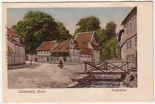 07267 Ak Osterwieck im harz Voigteiplatz um 1900