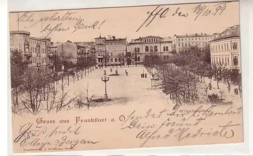 07266 Ak Salutation de Francfort a.O. Wilhelmsplatz 1899