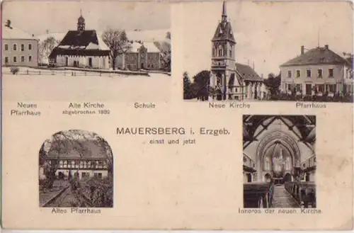 07261 AK Mauersberg i.E., une fois et maintenant vers 1920