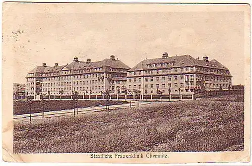 07256 Ak Staatliche Frauenklinik Chemnitz 1923