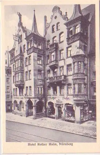 07213 Ak Nuremberg Hotel Rother Hahn vers 1930