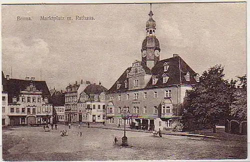 07169 Ak Borna Marché avec hôtel de ville 1912