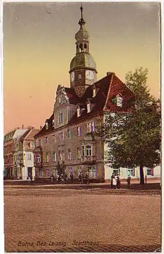 07166 Ak Borna Bez. Leipzig Stadthaus vers 1920