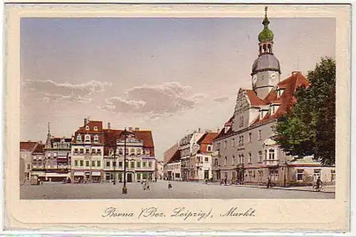 07160 Ak Borna Bez. Leipzig Markt vers 1930