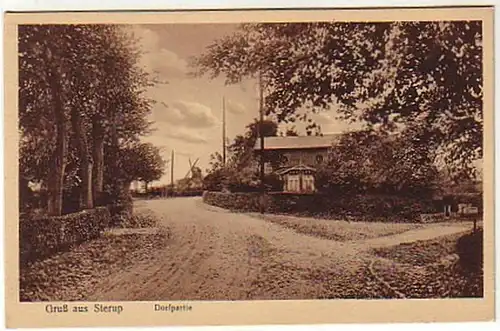 07148 Ak Gruß aus Sterup Dorfpartie um 1940