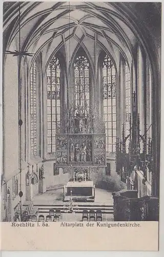 07131 Ak Rochlitz Altarplatz der Kunigundenkirche um 1910