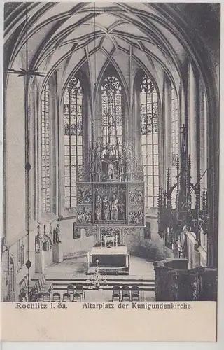 07131 Ak Rochlitz Autelplatz de l'église de la Kunigundenkirche vers 1910