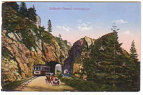 07123 Feldpost Ak Schlucht Tunnel Hochvogesen 1915