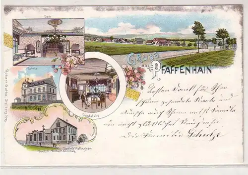 07121 Ak Lithographie Gruß aus Pfaffenhain 1901