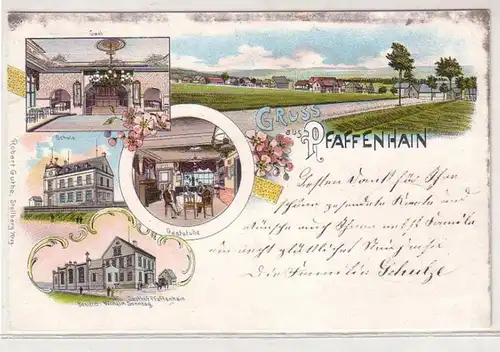 07121 Ak Lithographie Salutation de Pfaffenhain 1901