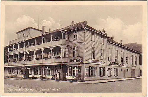 07103 Ak Bad Suderode Südharz Central Hotel 1953