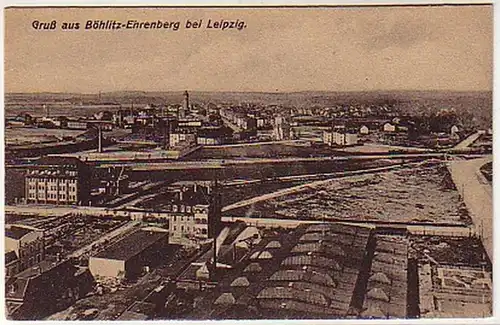 07075 Ak Gruß aus Böhlitz Ehrenberg Totalansicht um1920