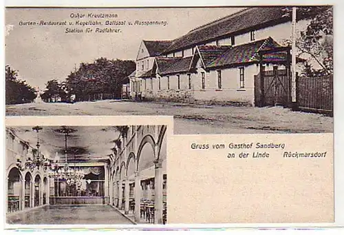 07054 Ak Gruß vom Gasthof Rückmarsdorf 1907