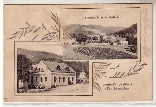 07053 Ak Salle d'été Samtal Kreissl's Gasthaus "Touristenheim" vers 1910