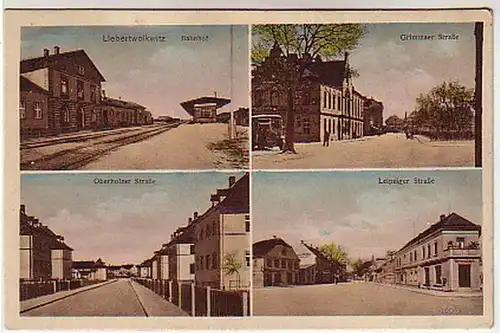 07032 Mehrbild Ak Lieberwolkwitz Bahnhof usw. um 1910