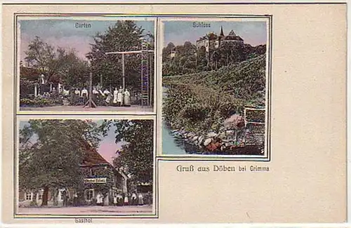 07023 Ak Gruß aus Döben bei Grimma Gasthof um 1910