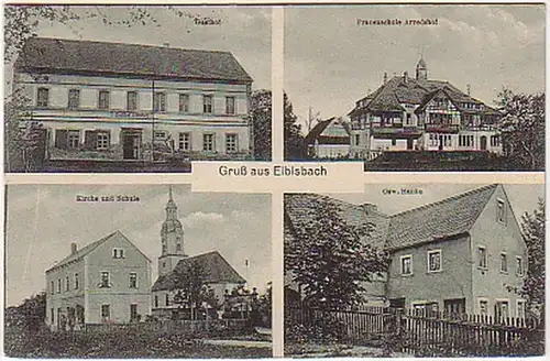 07010 Ak salutation de Elbisbach Gasthof, etc. vers 1920