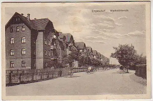 06998 Ak Engelsdorf Werkstättenstraße um 1930