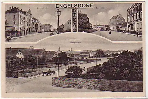 06989 Mehrbild Ak Engelsdorf Marktstrasse um 1920