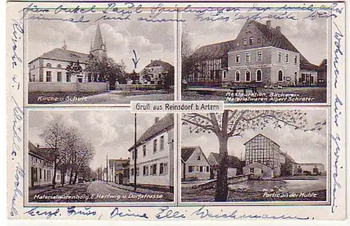 06986 Mehrbild-Ak Gruß aus Reinsdorf b. Artern 1951