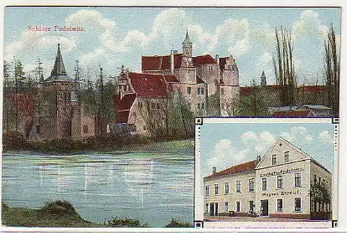 06977 Ak Podelwitz Château et auberge 1912