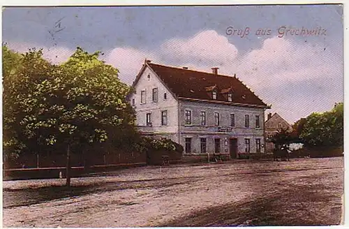 06975 Ak Salutation de Grechwitz à Grimma Gasthof vers 1910