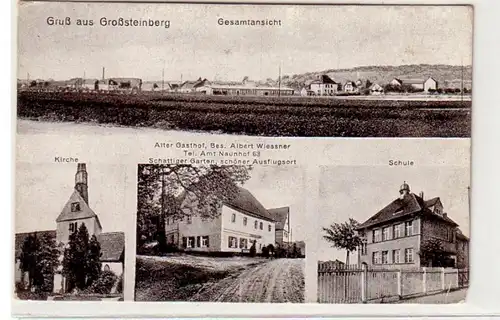 06973 Multi-image Ak Salutation en Grosssteinberg vers 1923