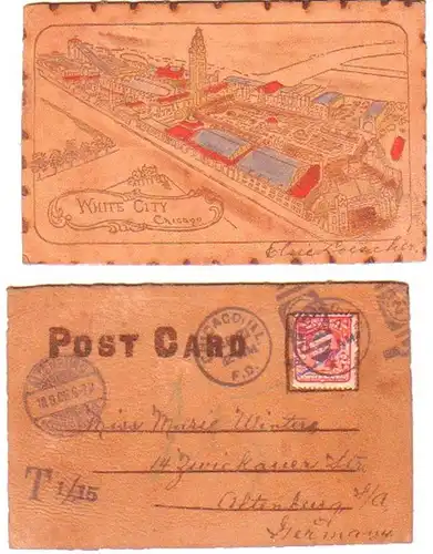06962 cuir Ak Chicago White City USA 1906