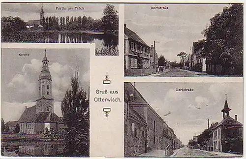 06947 Ak Salutation de Otterwich Dorfstraße etc. vers 1910