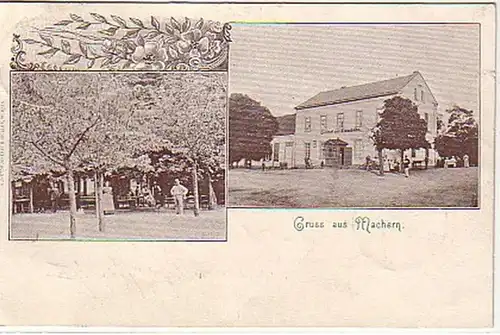 06940 Ak Salutation de Machern Gasthof à l'auberge ferroviaire 1903