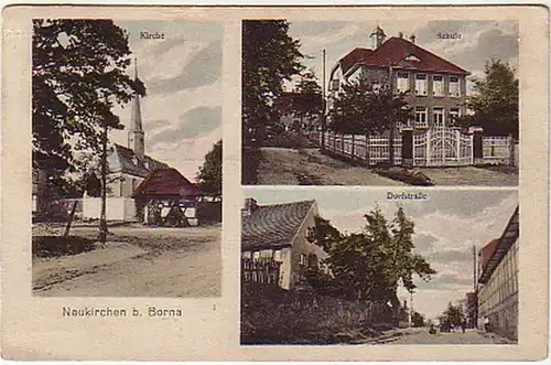 06928 Ak Neukirchen près de Borna Dorfstraße etc. 1932