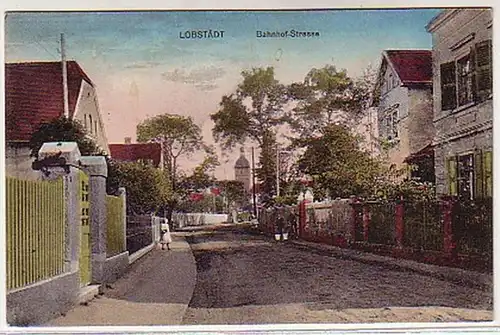 06918 Feldpost Ak Lobstädt Bahnhofstrasse 1915