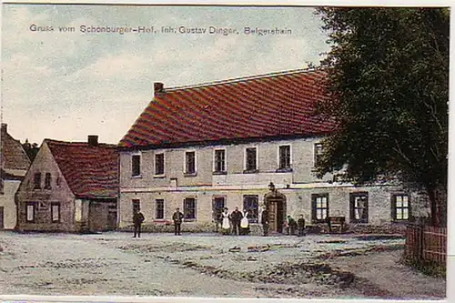 06880 Ak Belgershain Salutation de la Cour de Schönburg 1911