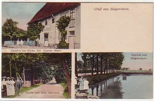 06885 Ak Gruß aus Belgershain Gasthof zur Eiche um 1910