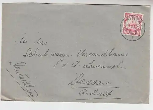 06863 Brief Deutsch Ostafrika DOA von Iringa nach Dessau 1911