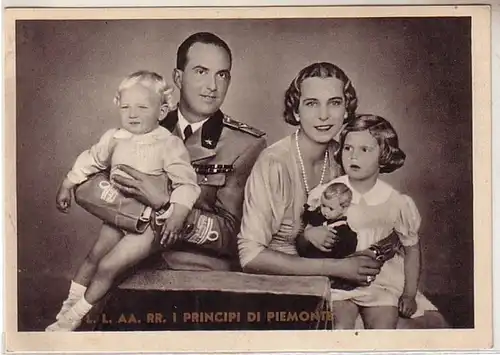06861 Carte Italie L.L. AA. RR.I Principe di Piémont Umberto II vers 1940