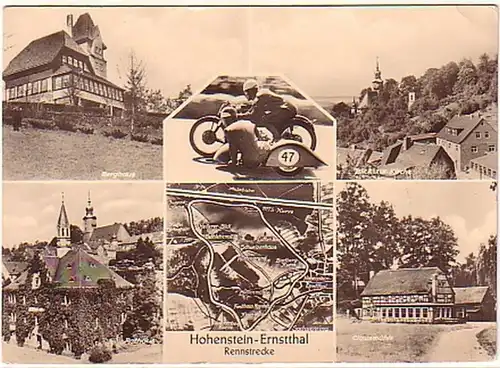 06843 Mehrbild Ak Hohenstein Ernstthal Rennstrecke 1960