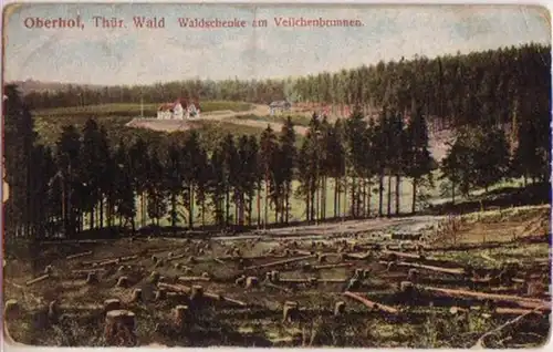 06818 Feldpost Ak Oberhof Waldschenke 1915