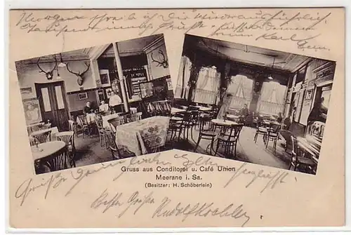 06813 Salutation de Meerane Conditorei & Cafe Union 1912