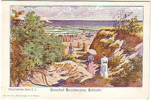 06793 Carte des artistes de la Baltique Bad Brunshafen vers 1900