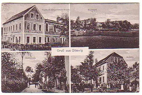 06772 Ak Gruß aus Ottewig Gasthof, Rittergut usw. 1921