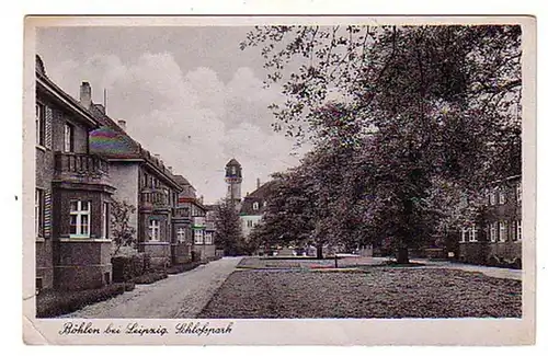 06743 Ak Böhlen près de Leipzig Schlosspark vers 1940