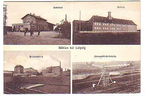 06741 Ak Böhlen près de Leipzig Brikettfabrik etc. 1936