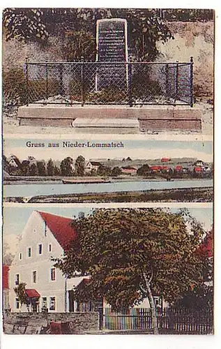 06739 Ak Gruß aus Nieder-Lommatsch Gasthof usw. 1923